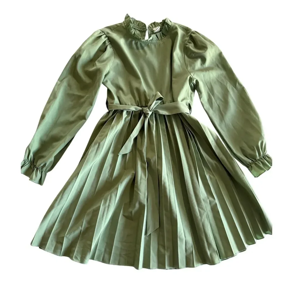 Girls 2-Piece Dress + Cat & Jack Cardigan Set Navy Cardigan Green Dress Size 9